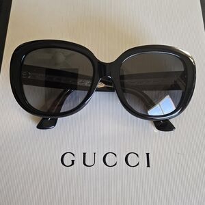 Gucci GG0140SA 001 Oval Sunglasses